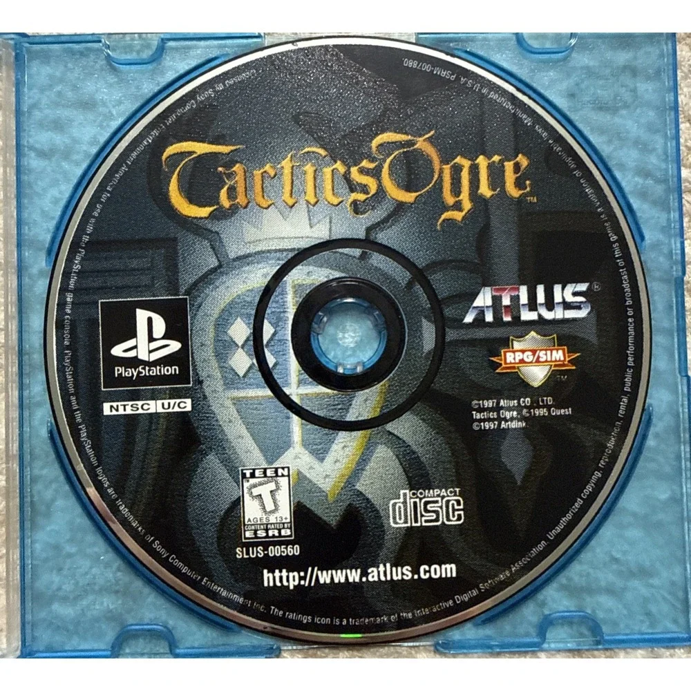 Tactics Ogre (Sony PlayStation 1, 1997) Disc Only / Tested
